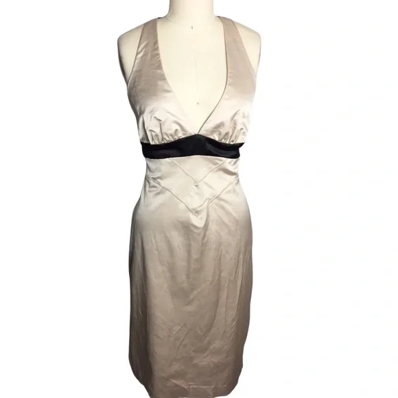 Bebe T-back‎ silk slim dress size XS - Picture 2 of 9